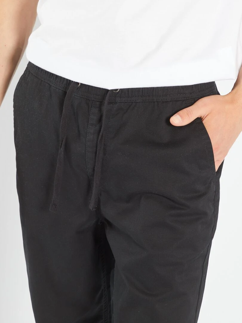 Pantalon esprit 'jogger'   noir