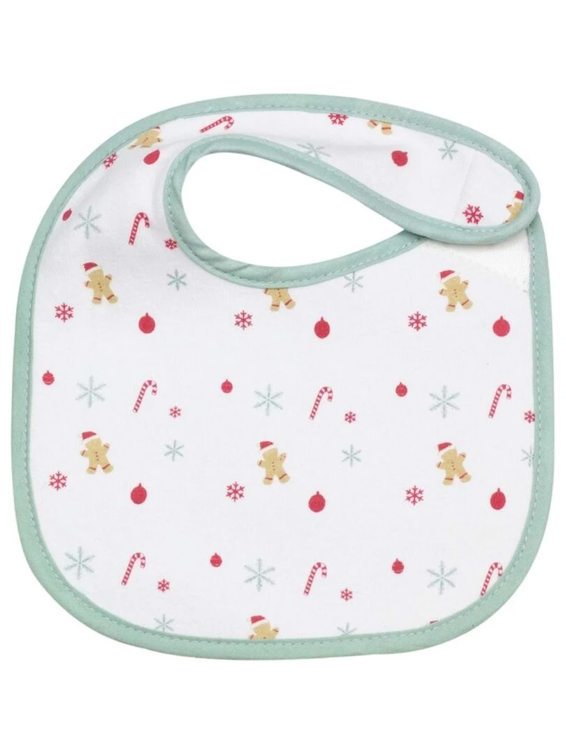 Lot de 2 bavoirs de naissance de Noël   Rouge