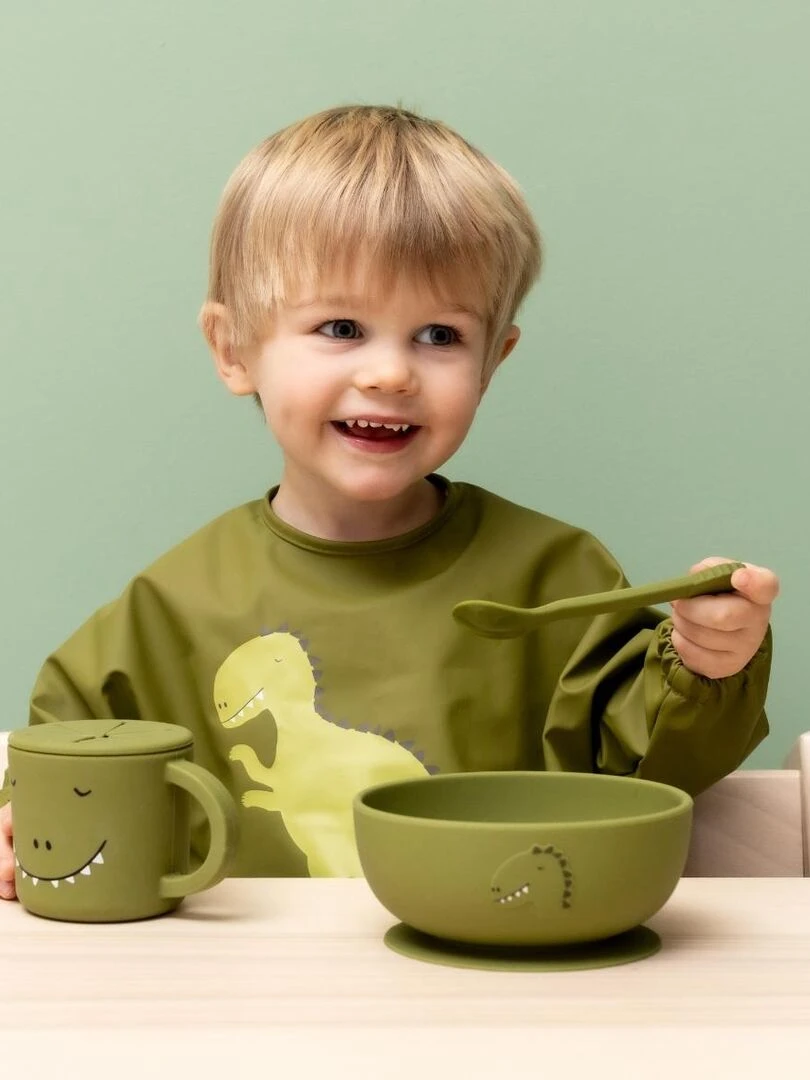 Bavoir à manches imperméable Mr Dino   Trixie   Vert