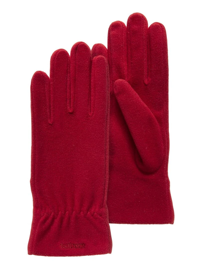 Gants Femme polaire stretch Rouge Rouge tomate