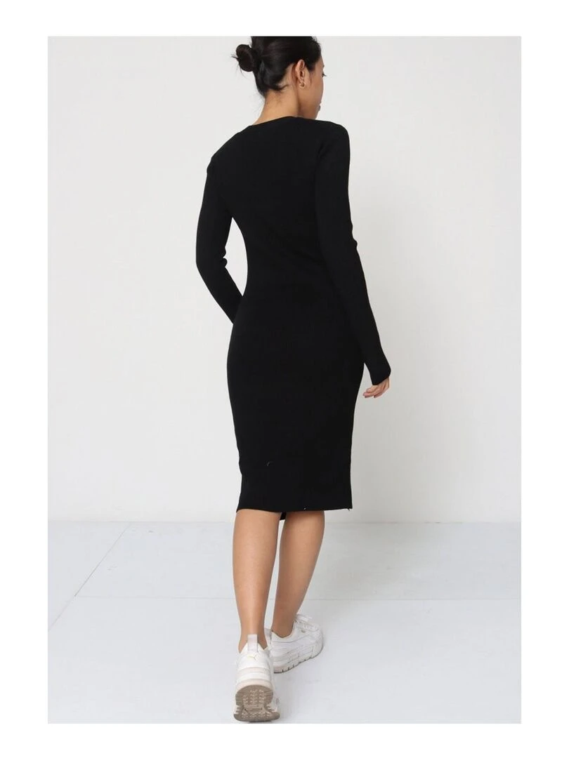 Robe pull Kebello   Noir Noir