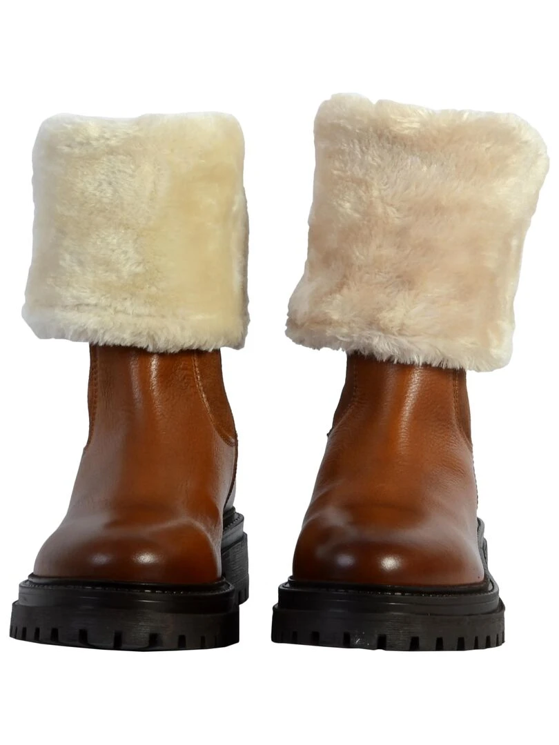 Bottes Cuir Geox Iridea   Marron