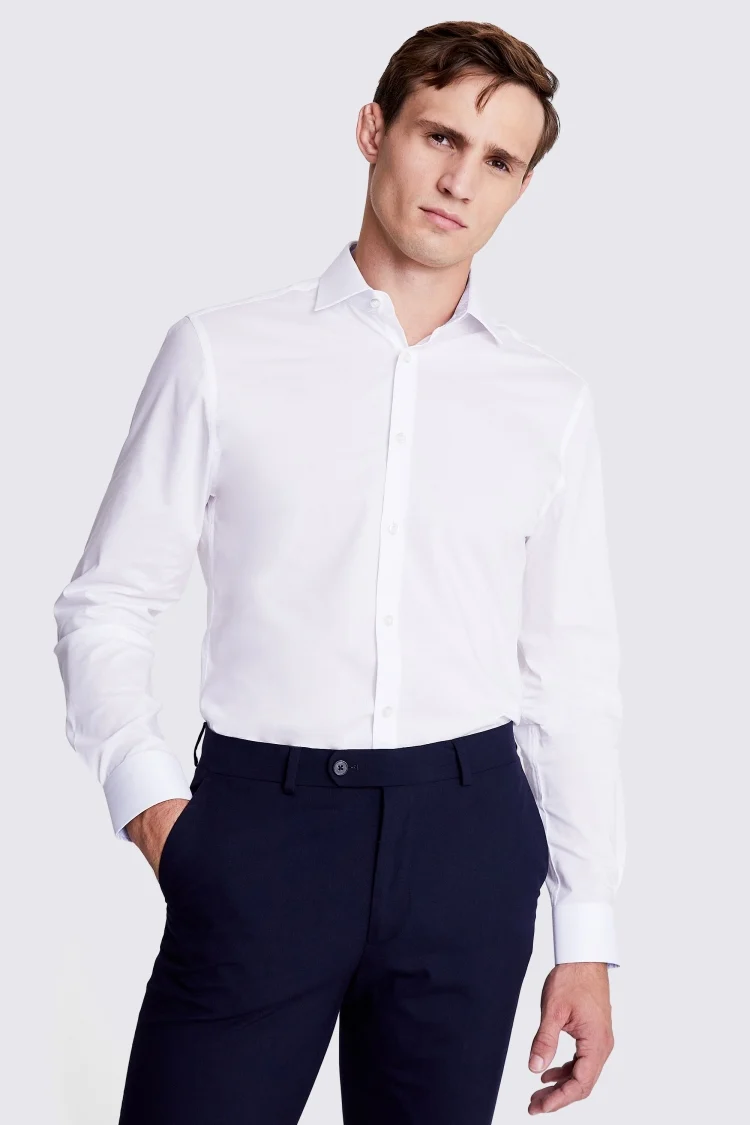 Tailored Fit Burgundy Poplin Shirt   Buy Online at Moss