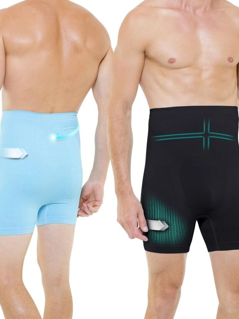 Lot de 2 boxers sculptants BEAUTYTHERM Noir Bleu
