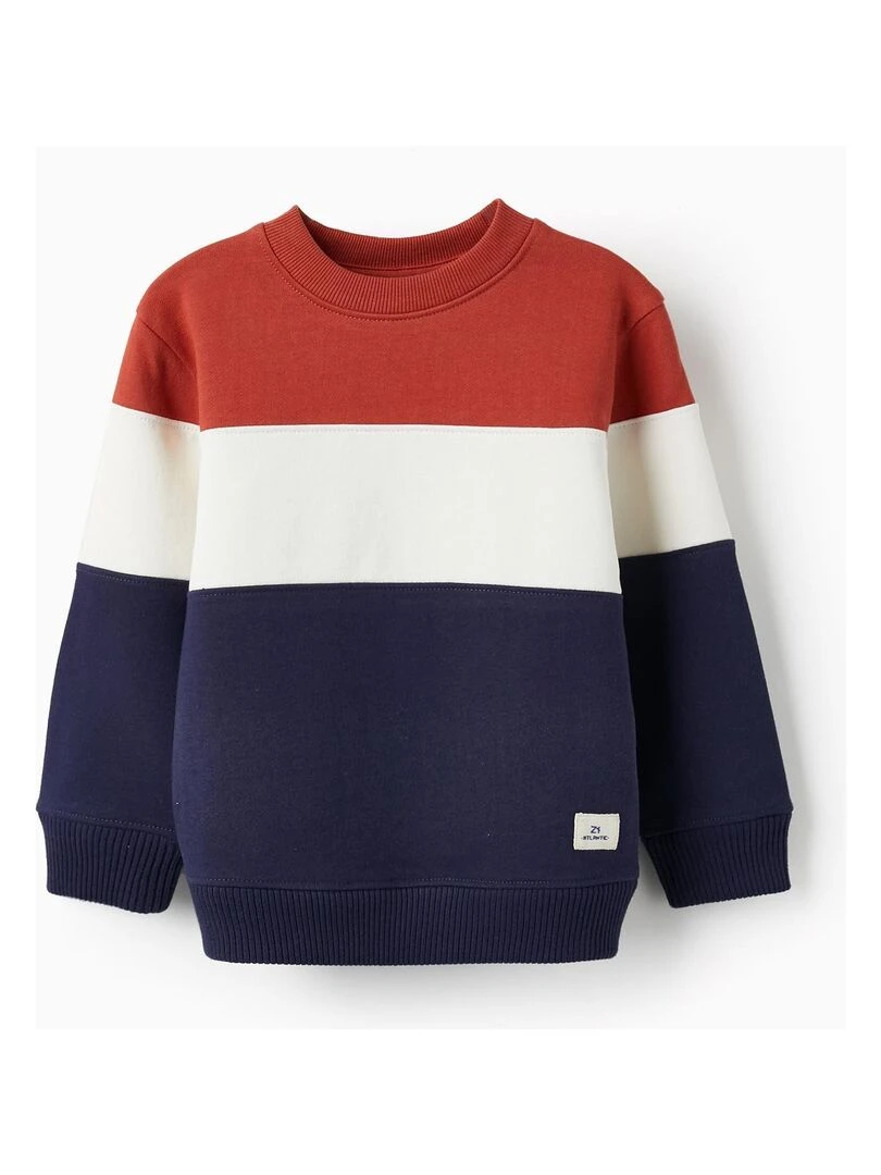 Sweat en coton pour garçon ATLANTIC COMPANY Bleu