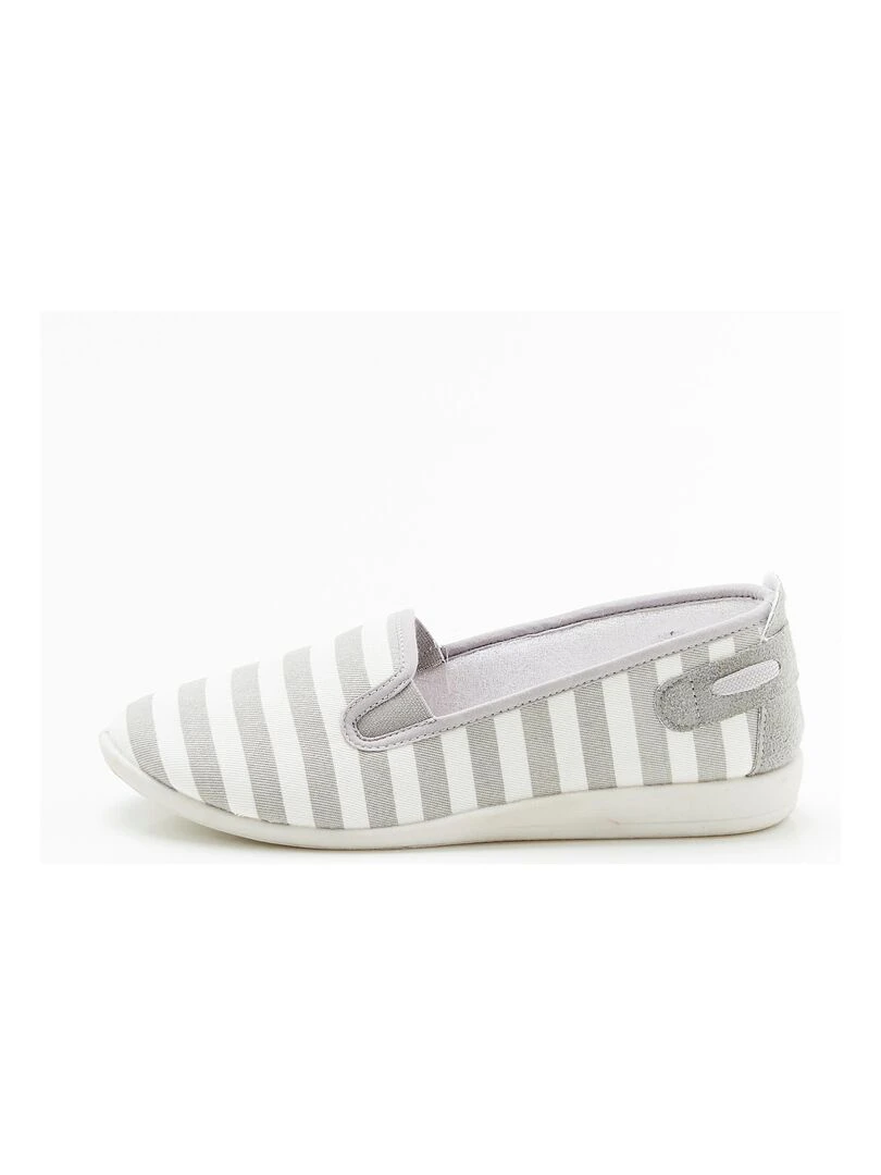 Ballerines rayées estivales Damart Gris clair