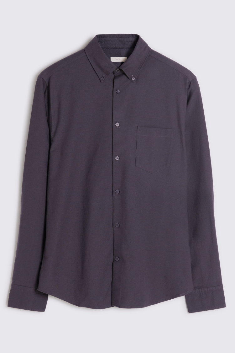 Charcoal Washed Oxford Shirt   Buy Online at Moss