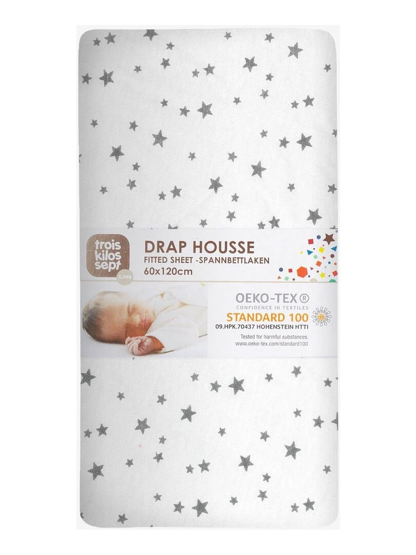 Drap housse bébé Kinousses   Rose