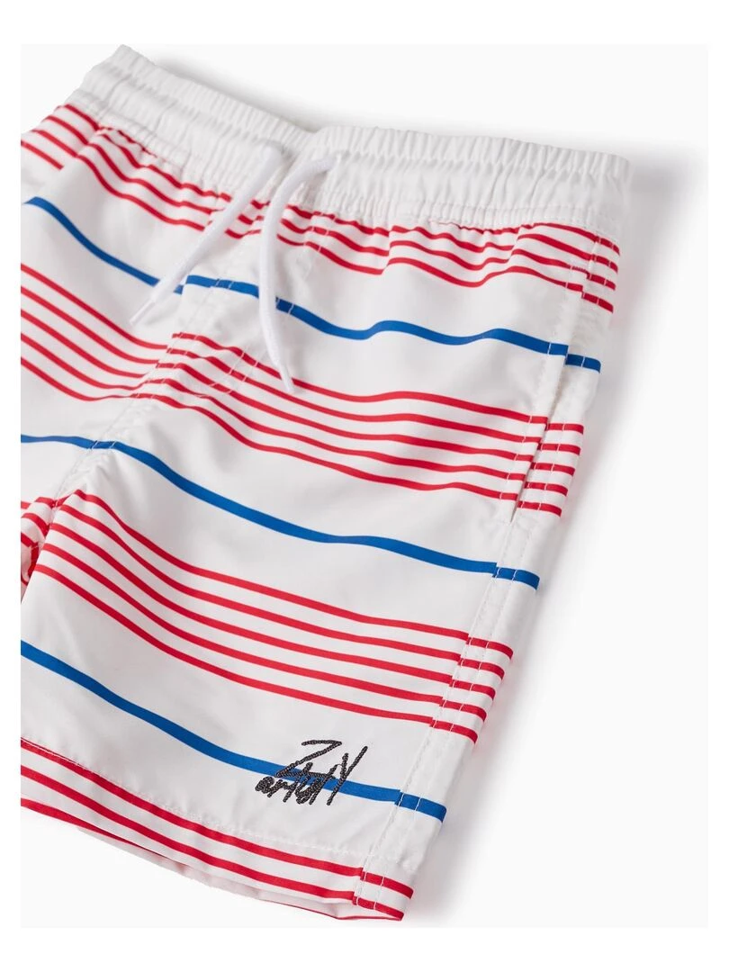 Short de Bain à Rayures pour Garçon  PICASSO   Rouge