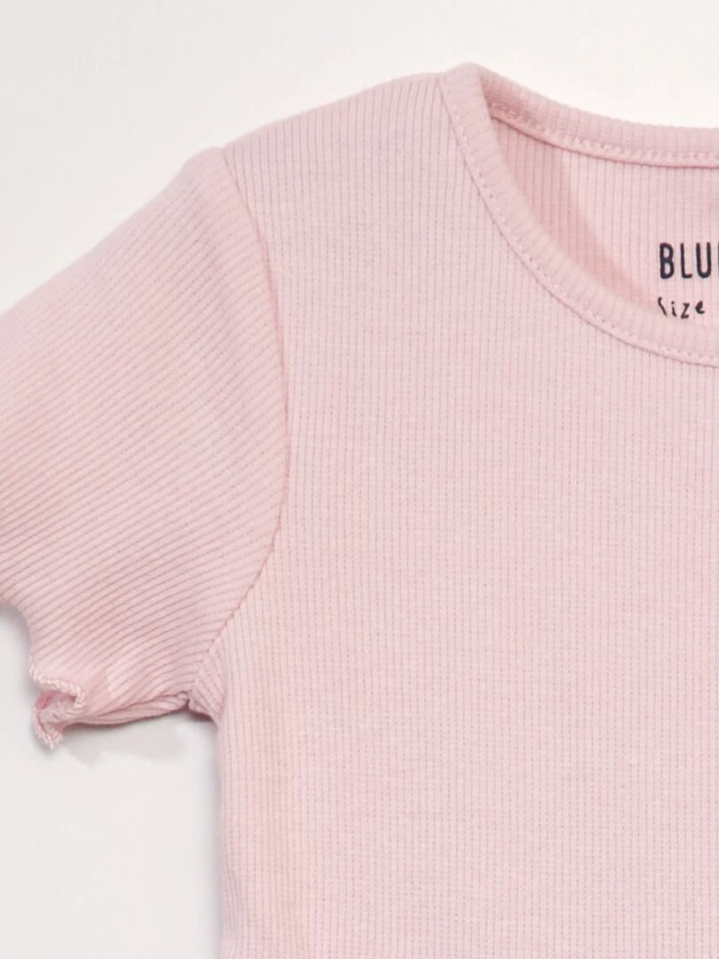 Robe tee shirt avec tutu Rose multicolore
