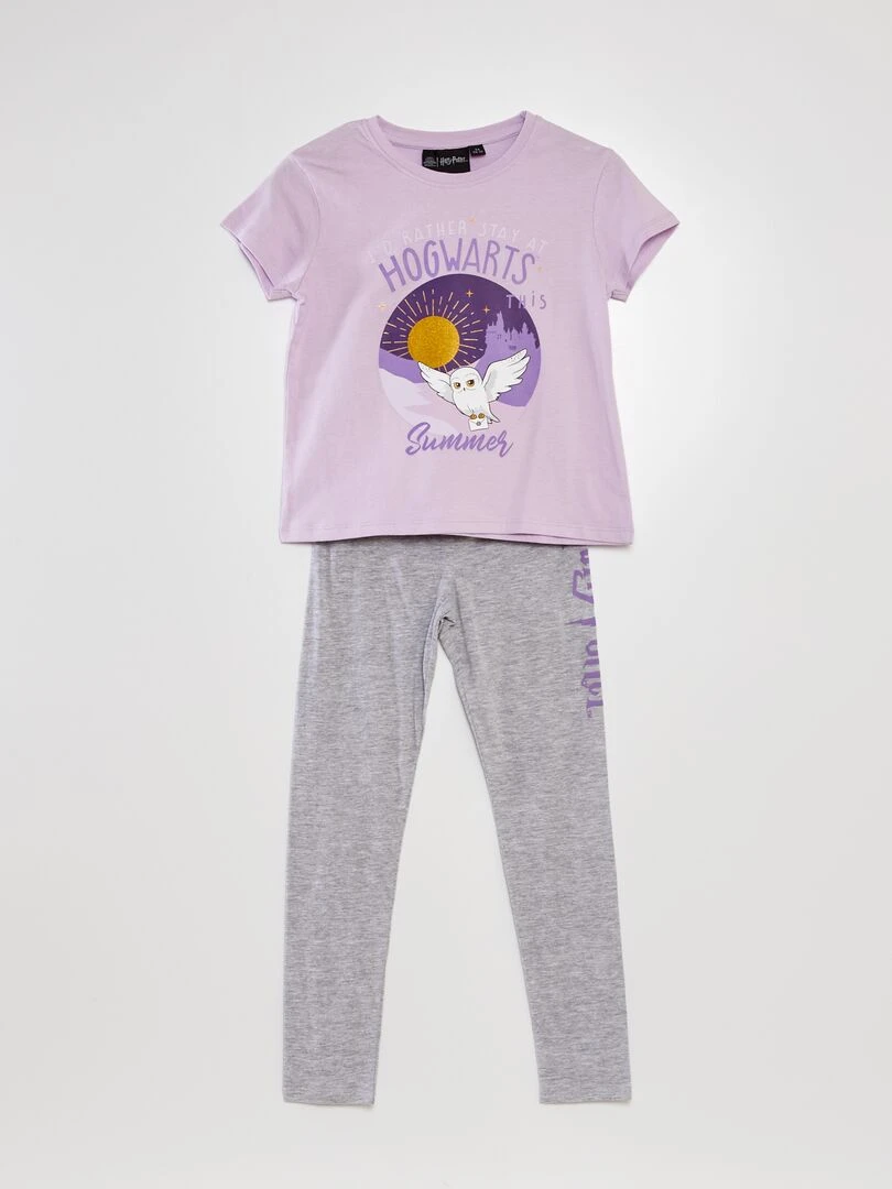 Ensemble pyjama 'Harry Potter' t shirt + pantalon 2 pièces Violet