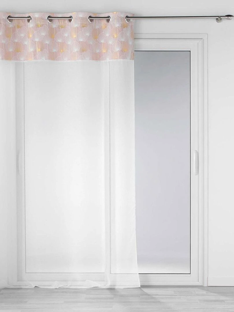 Voilage à œillets 140x240 sable top velours or Clairine rose Rose