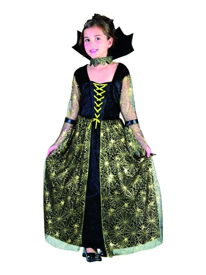 Déguisement Vampire toile d'araignées Halloween fille enfant Vert