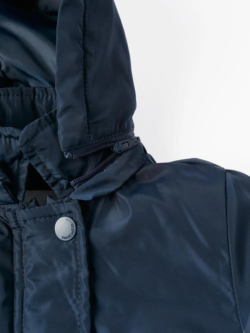 Parka à capuche maxi nature 'Zippy'   Bleu foncé