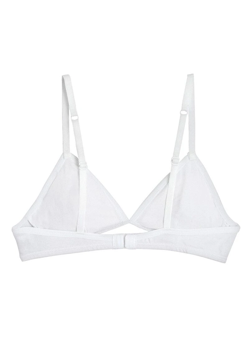 Soutien gorge souple avec mousse amovible Pépita Blanc