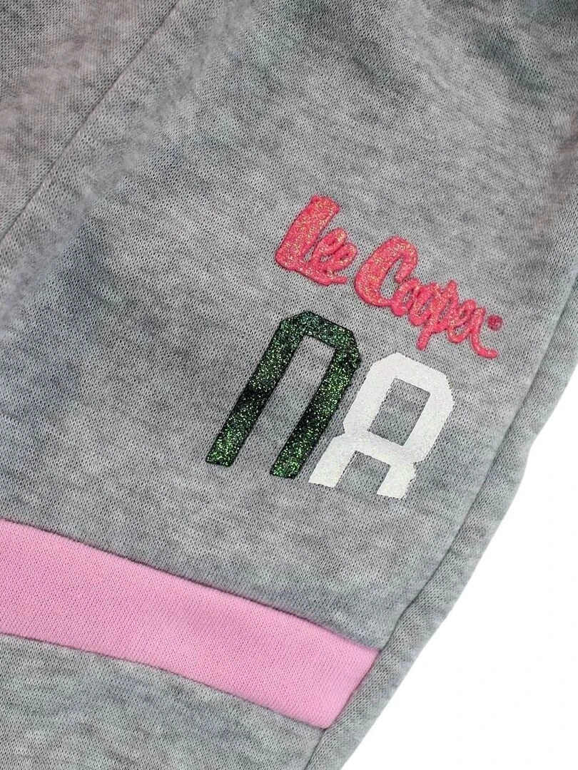 Lee Cooper   Ensemble Veste sweat pantalon bébé fille Imprimé Lee Cooper   Rose