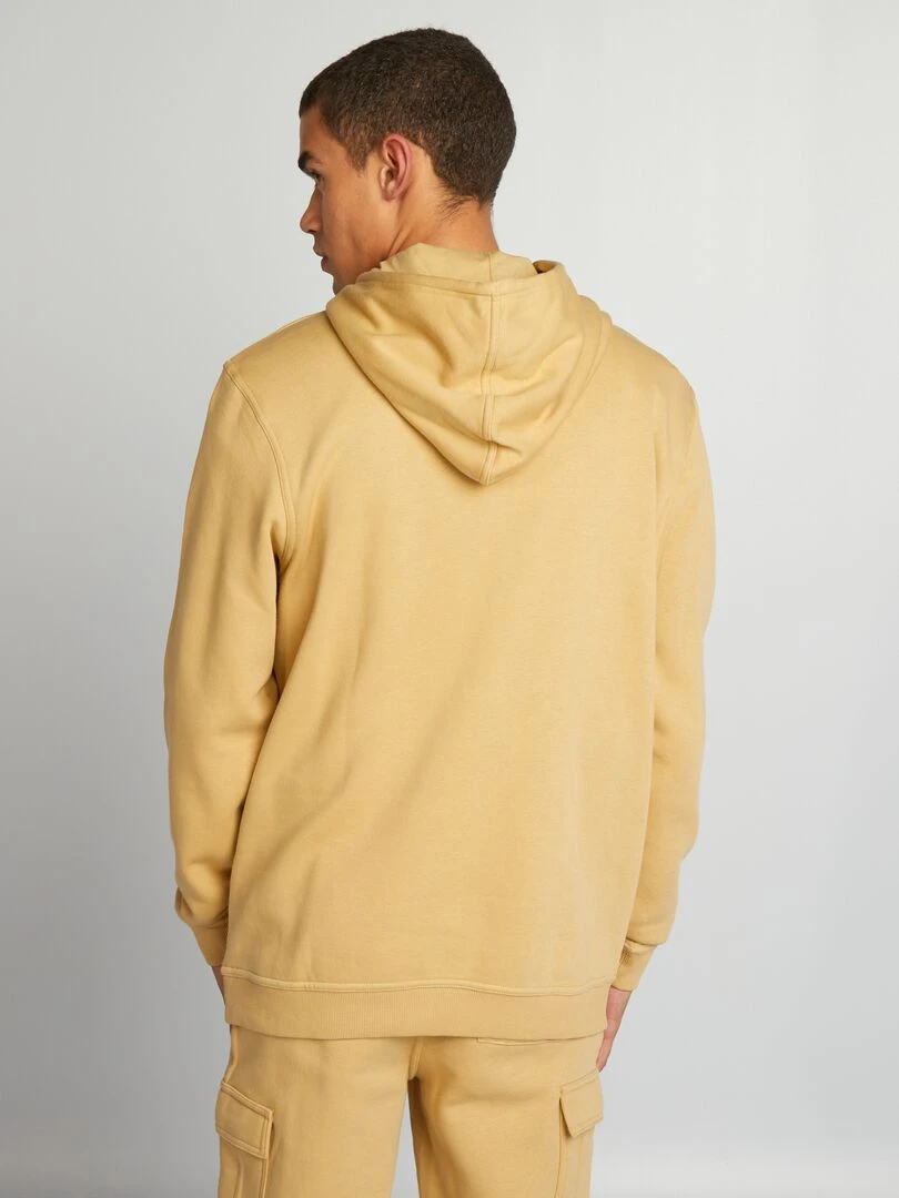 Sweat à capuche en molleton   Beige