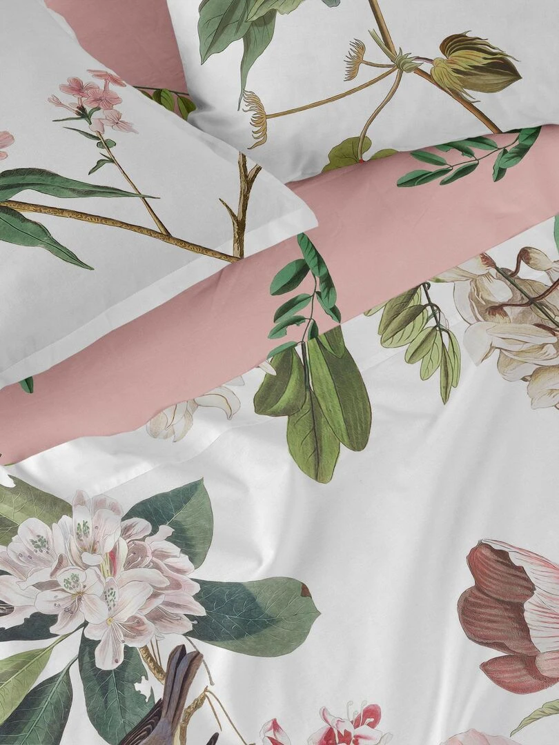 Drap housse Blooming "Happyfriday"   Blanc