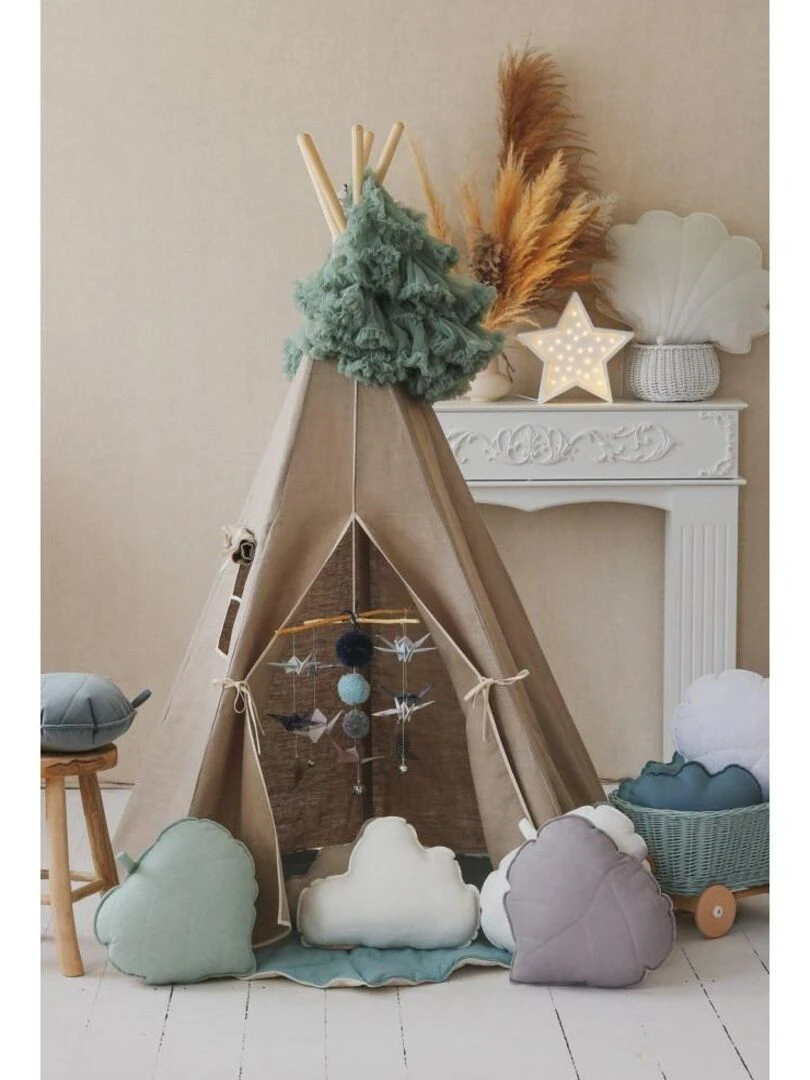 Tente Tipi Beige Lin Naturel   Moi Mili   N/A