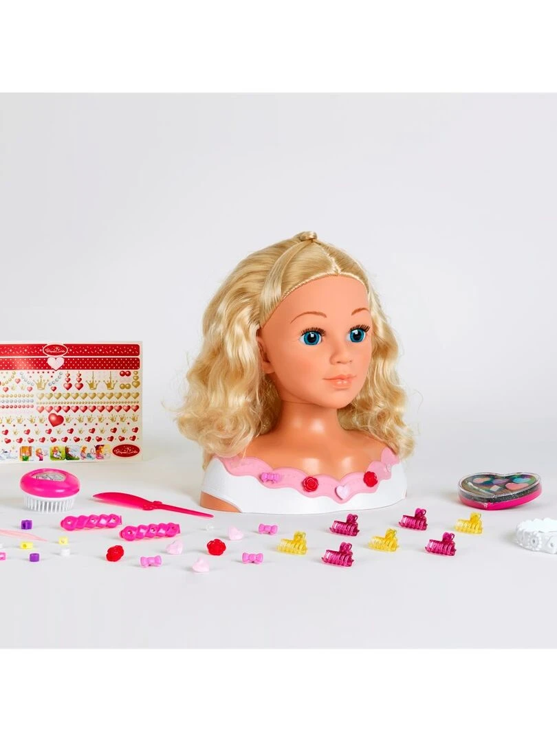 Tête à coiffer Princesse Coralie Make Up Hairstyling Head "Rose" N/A