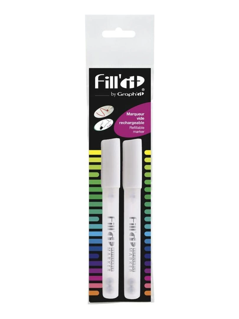 Set de 2 marqueurs Fill'It vides à pointe fine     N/A
