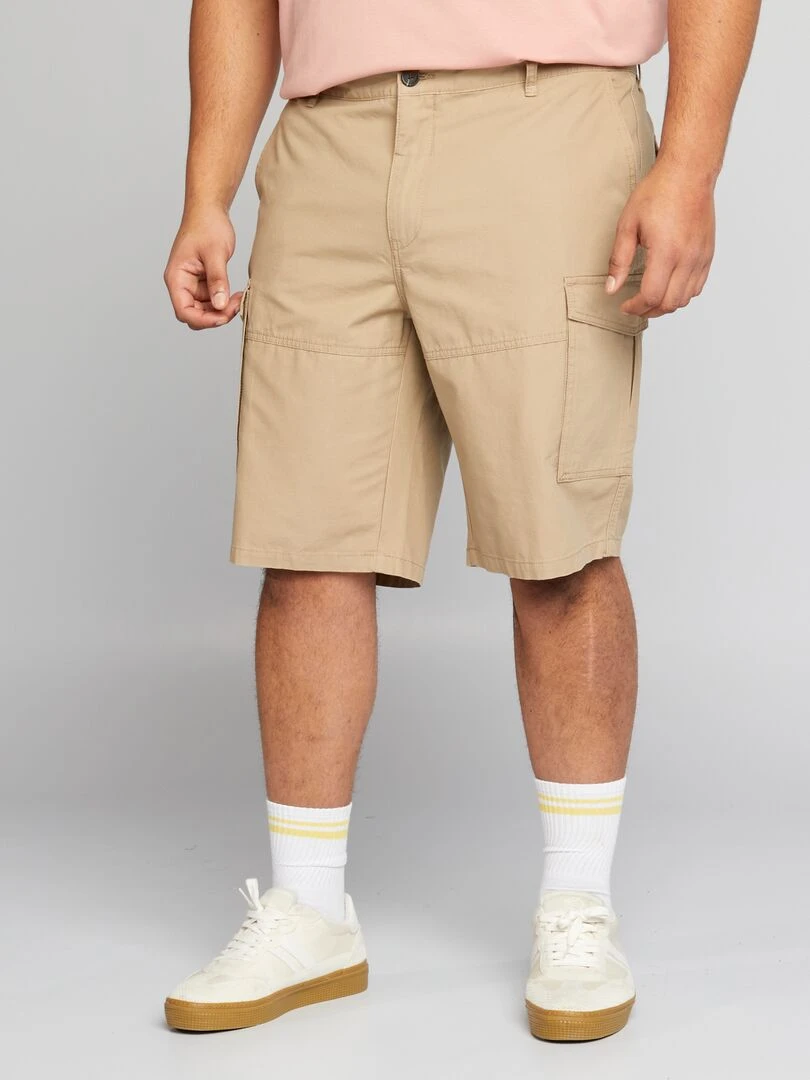 Bermuda avec poches à rabat Beige