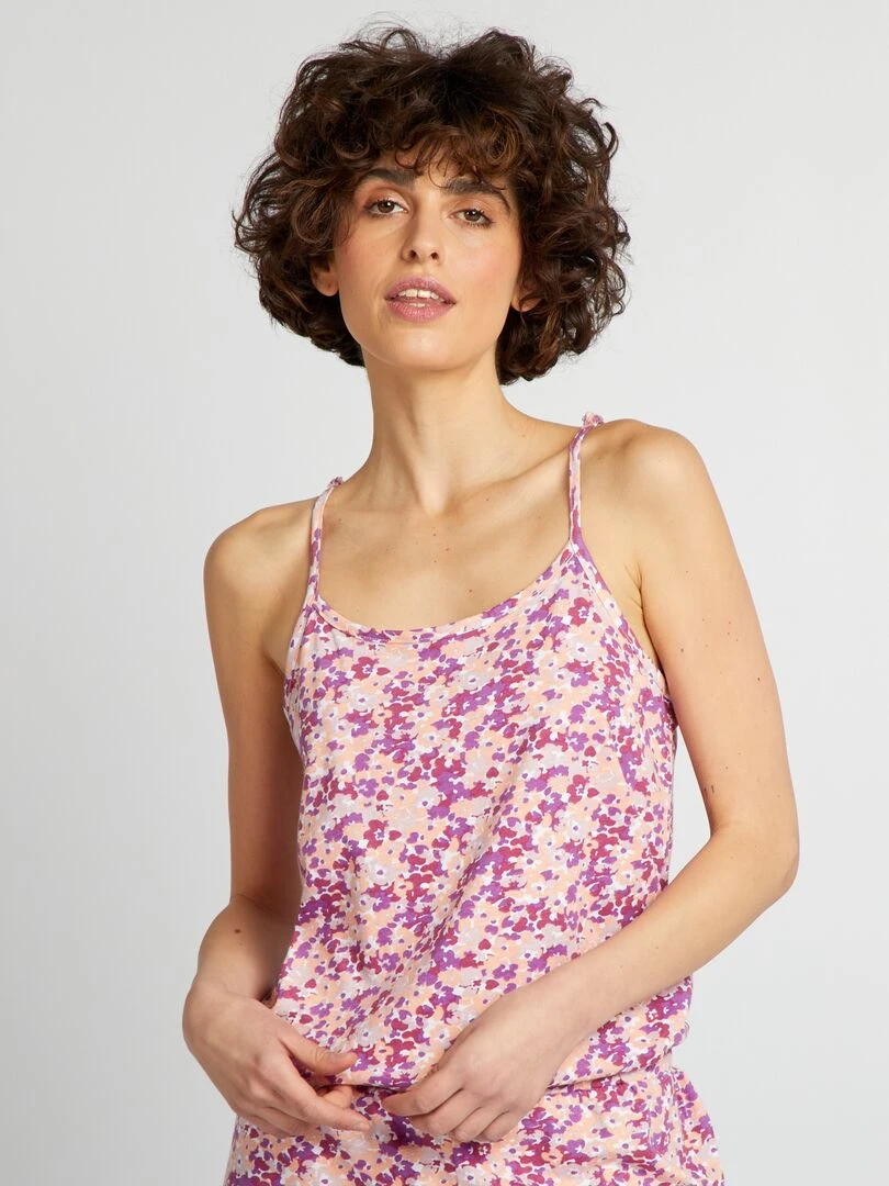 Pyjama combishort fantaisie   Rose