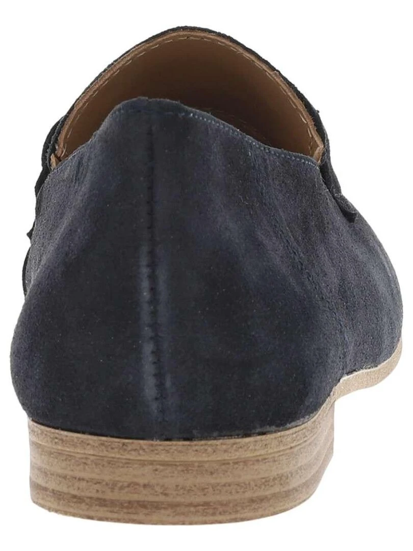 TAMARIS   Mocassins cuir de vachette   Bleu marine