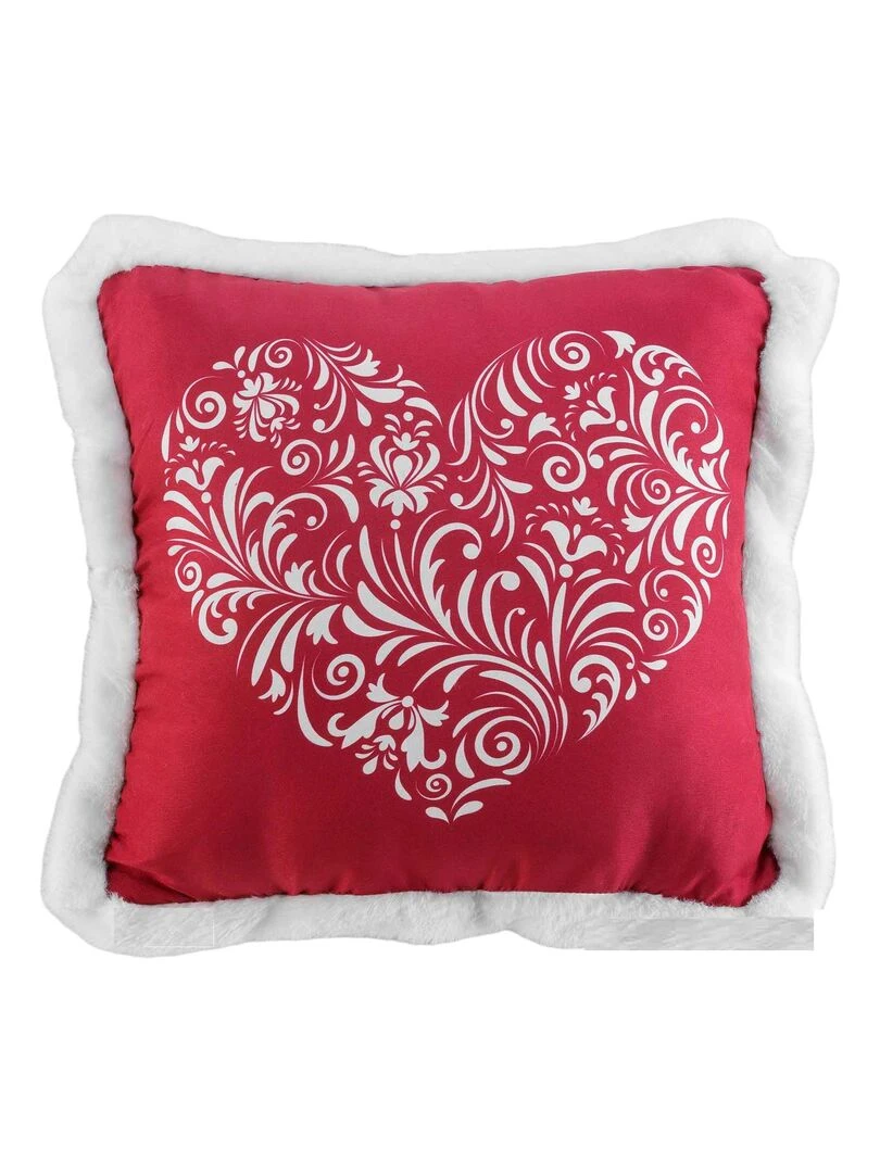 Coussin 40 x 40 cm Coeur montagne Rouge
