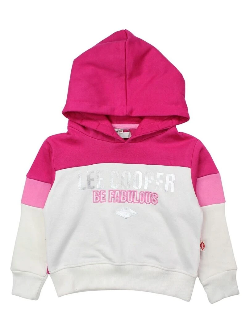 Lee Cooper Sweat fille imprimé logo en coton Rose