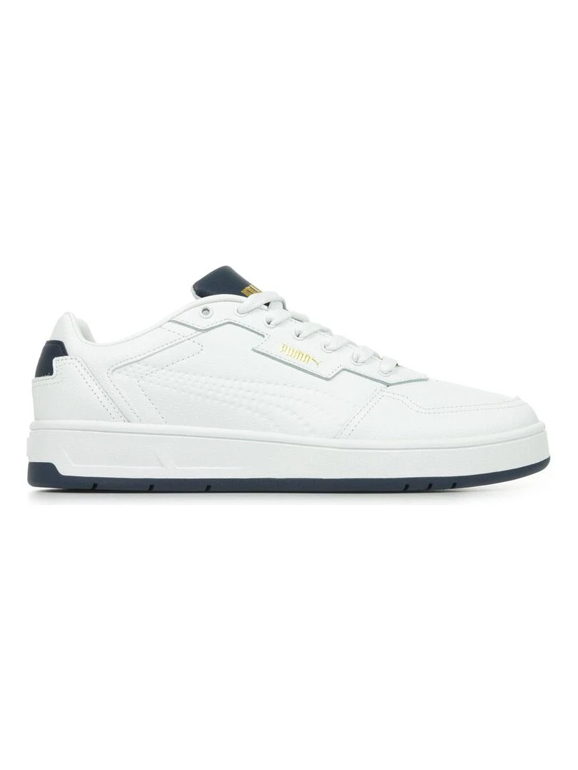 Baskets PUMA Court Classic Lux Blanc Bleu marine