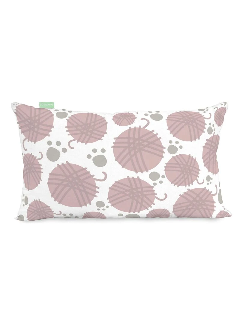 Housse de coussin Kitty "Happyfriday"   Blanc