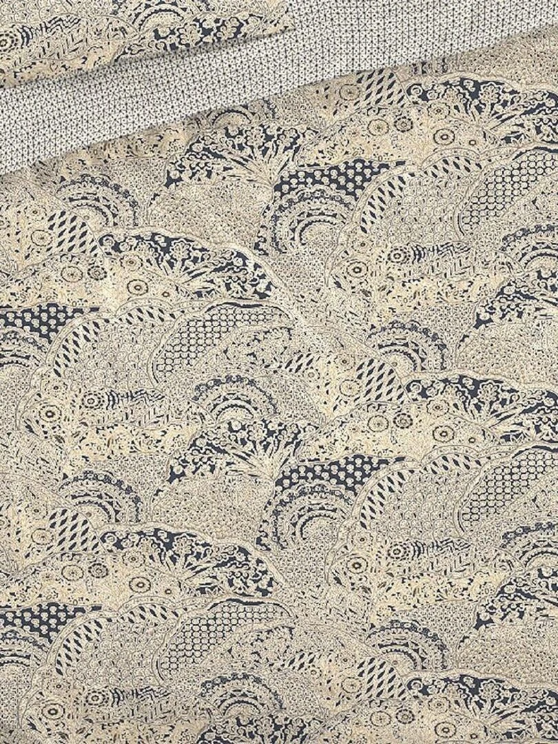 Housse de couette 240x220 Naoki + 2 taies 100% coton 57 fils   Beige