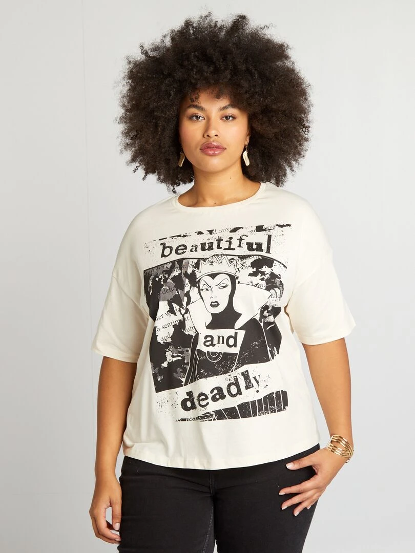 T shirt 'Blanche Neige' 'Disney'   Ecru