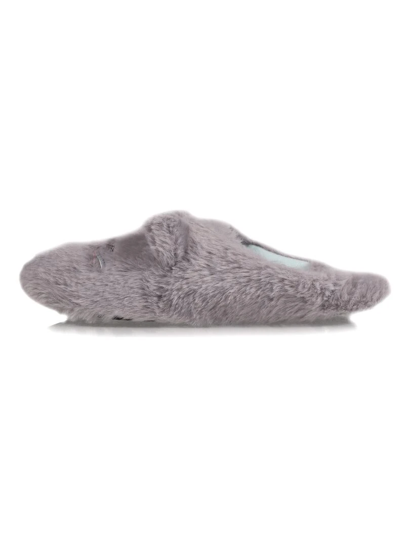 Chaussons Babouches Femme 3D Chat Gris   Gris Gris