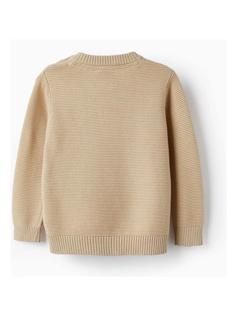 Pull en Maille pour Bébé Garçon  ATLANTIC COMPANY   Beige clair