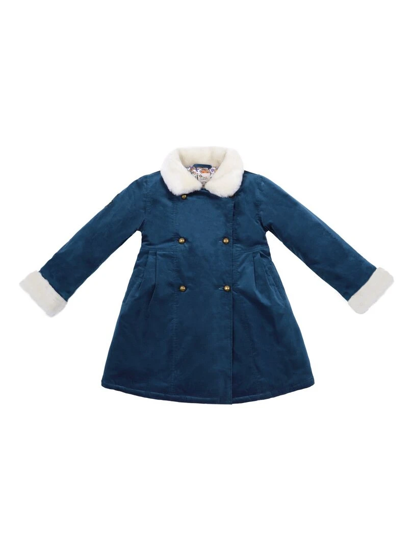 Manteau       ANOUSHKA   'LA FAUTE A VOLTAIRE'   Bleu canard