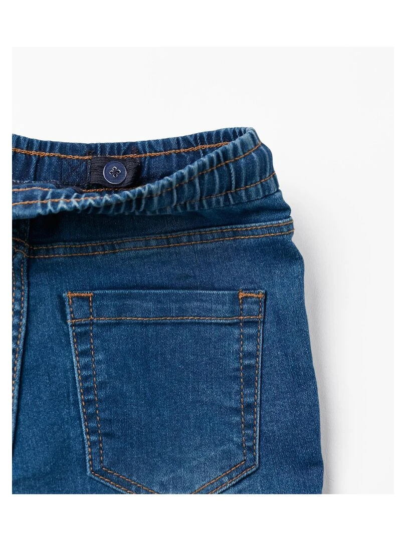 Pantalon de sport en jean pour garçon 'Slim Fit'  NATURE TAKEOVER   Bleu