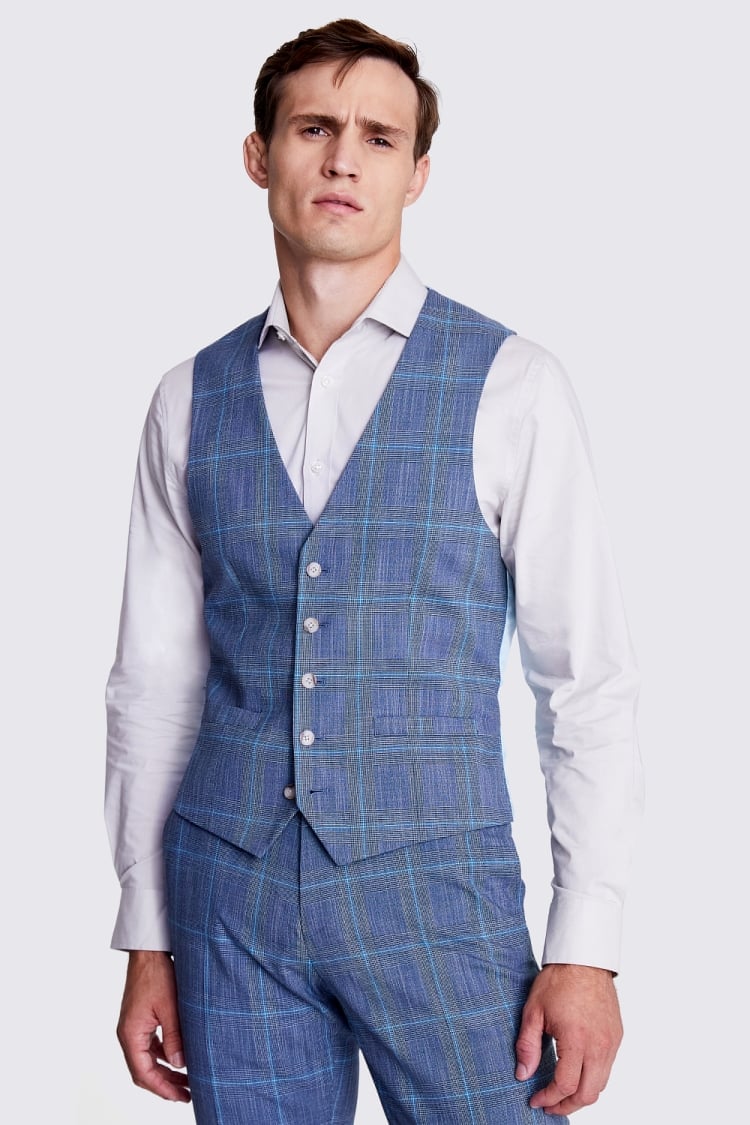 Ted Baker Tailored Fit Navy Check Jacket    Buy Online at Moss