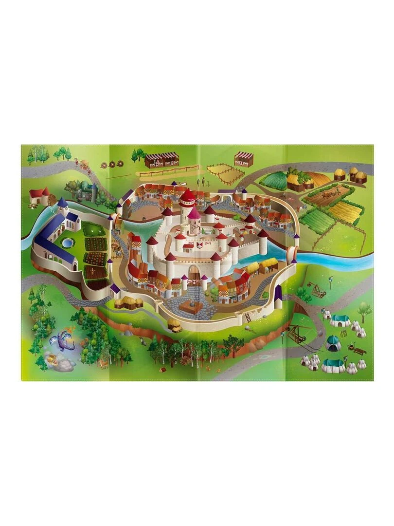 Tapis enfant NAPPE CIRCUIT MOYEN AGE Multicolore 100x140 Fait en Europe Multicolore