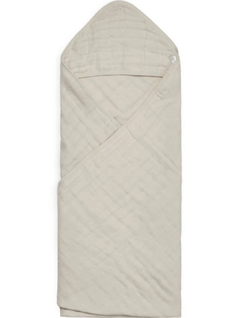 Cape de bain en coton froissé nougat (75 x 75 cm) Beige