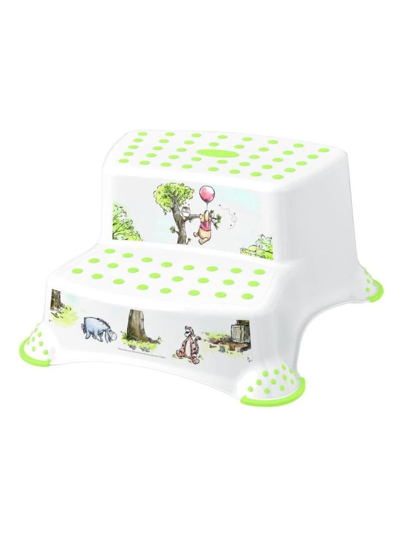 DOUBLE MARCHE PIEDS ANTIDERAPANT DISNEY "WINNIE" Blanc Vert