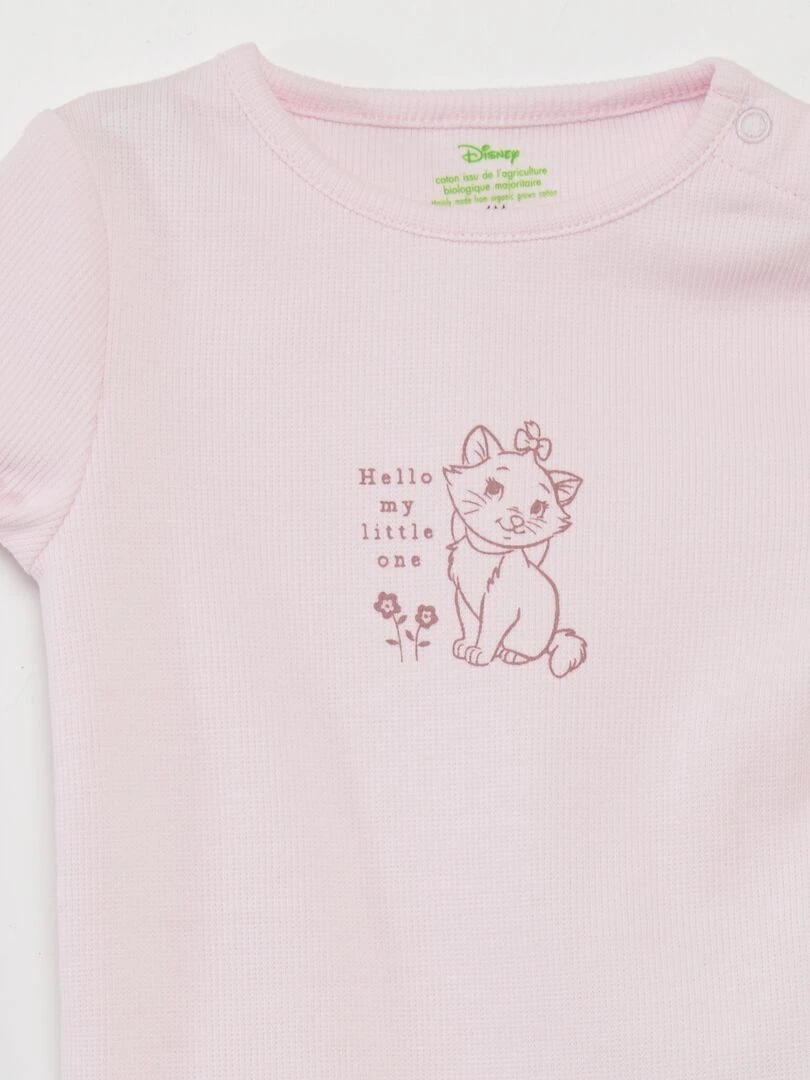 Ensemble 'Disney' body côtelé + Legging court Rose