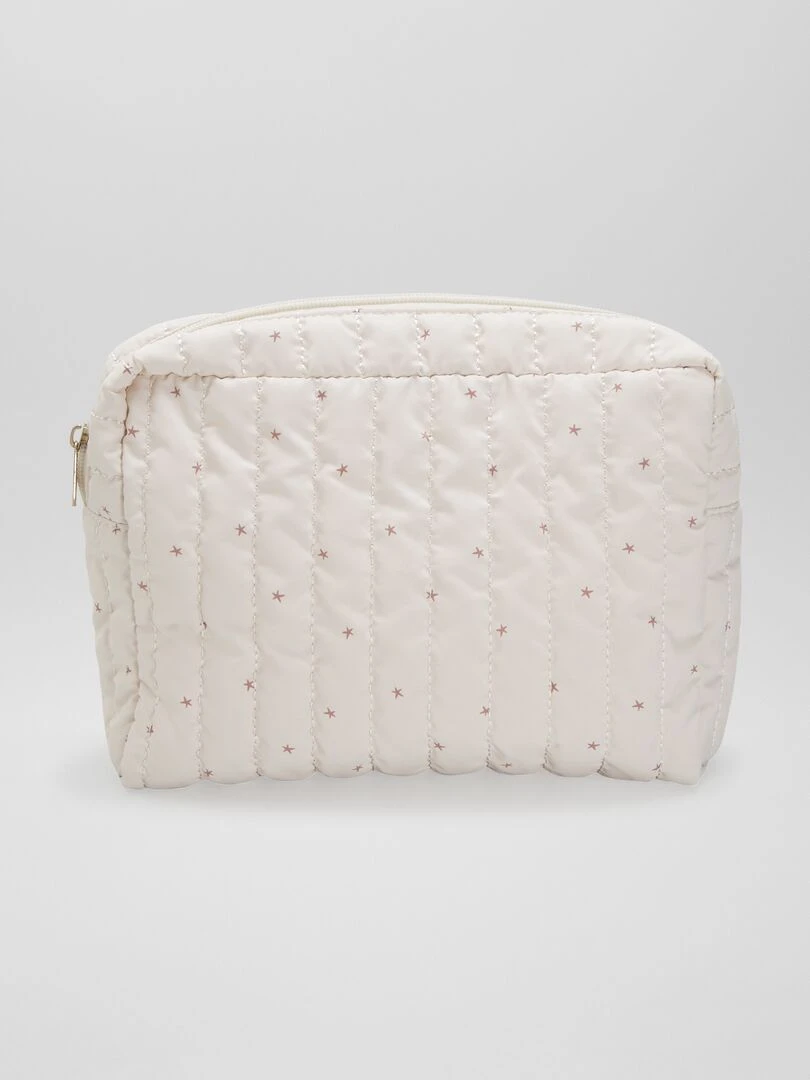Trousse de rangement matelassée Ecru