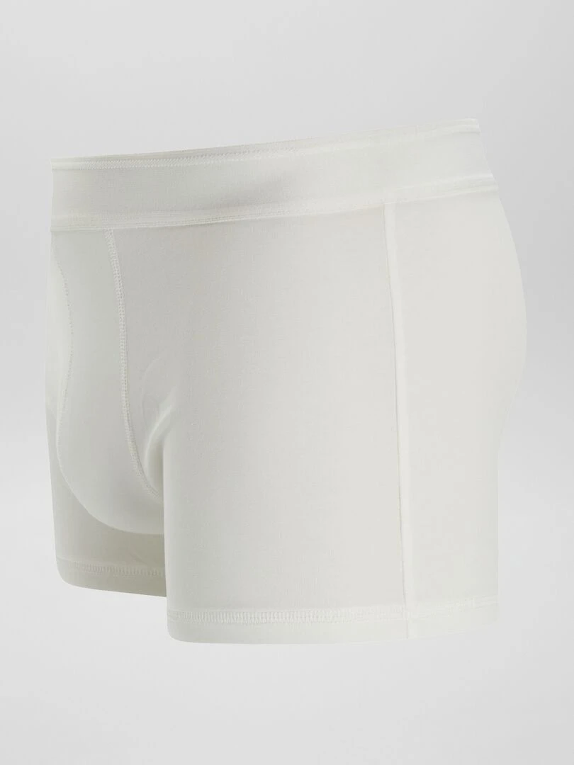 Lot de 3 boxers unis   Kaki/blanc/vert