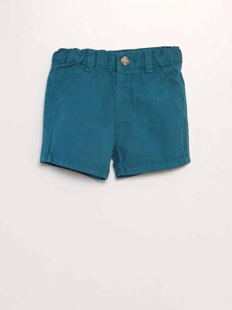 Short chino en twill Bleu