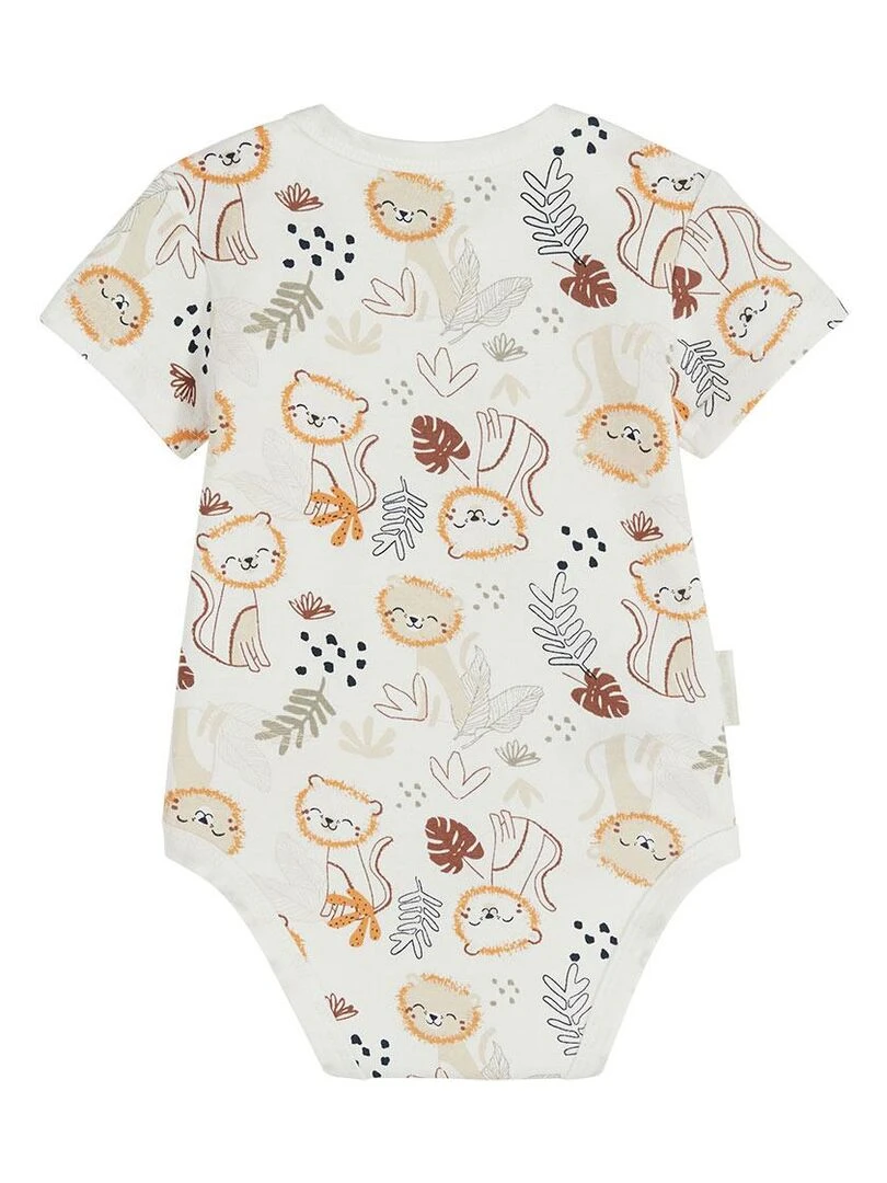 Lot de 2 bodies bébé manches courtes Amazonia   Moutarde