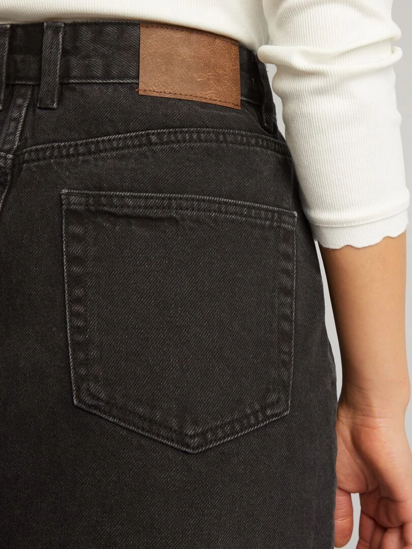 Jupe courte en denim   Noir