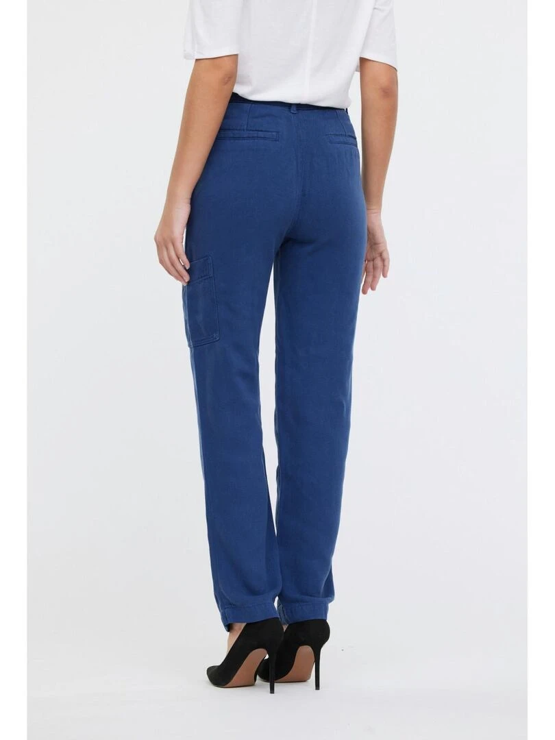 Lee Cooper   Pantalon lyocell loose GIXIE   Bleu foncé