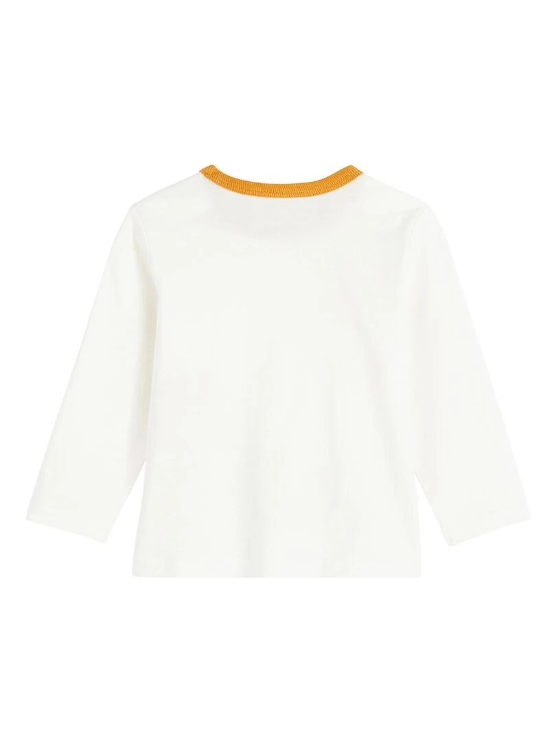 Pyjama bébé en velours ouverture zippée Luna   Ecru